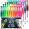 Glitter Gel Pens 48 Colors - Colored Pens for Adult Coloring - Book Pens for Wom